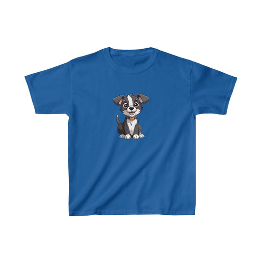 Grey and White Puppy Kid's T-shirt