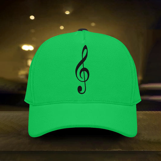 Green Music Note Baseball  Hat